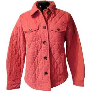 Talbots Mauve 100% Cotton Jacket Inside Pockets Button Closure Size Small